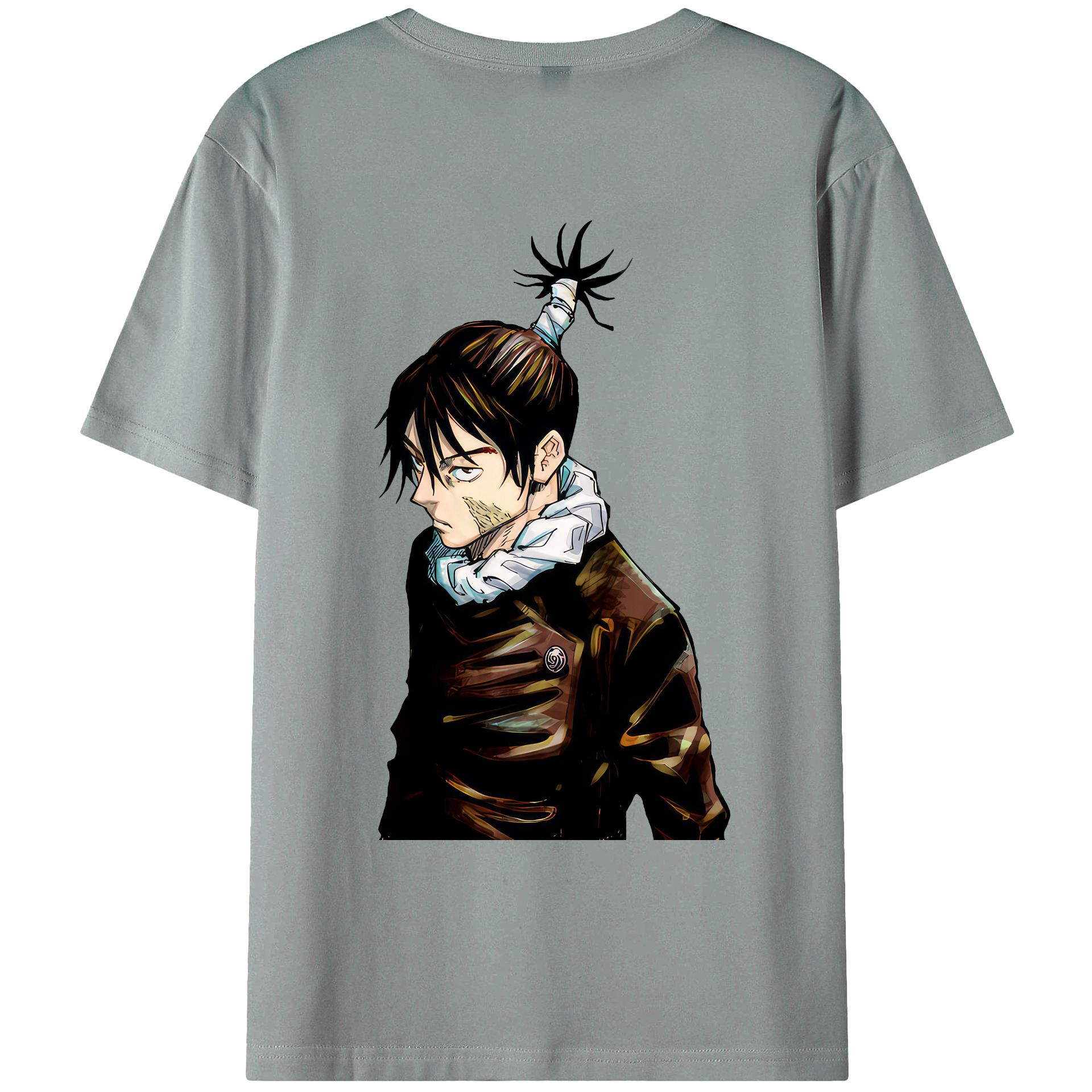 （画像用） 呪術廻戦 Jujutsu Kaisen 綿100％ メンズ半袖Tシャツ（バックプリント） 通気性